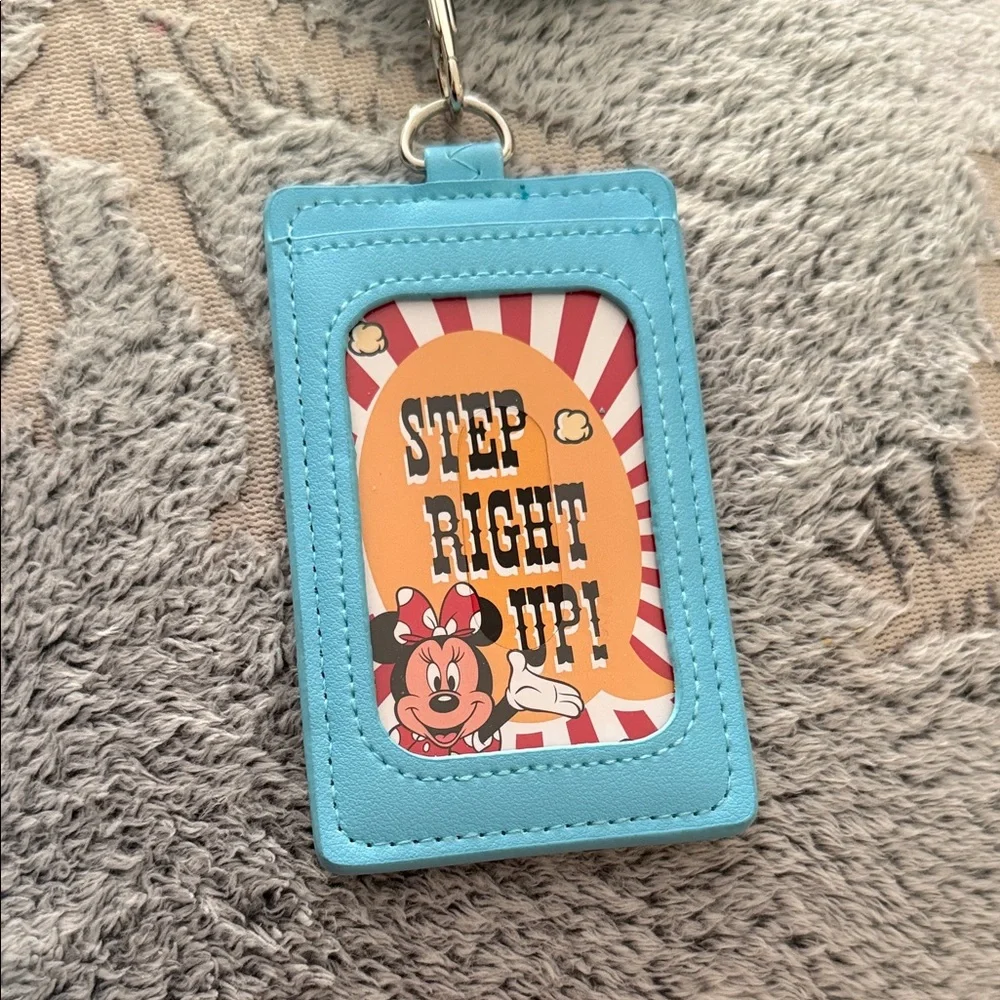 Disney Park Ticket Cardholder Lanyard - Blue with Classic Characters - Picture 4 of 4